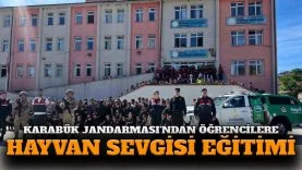 Karabük Jandarmasından öğrencilere hayvan sevgisi eğitimi