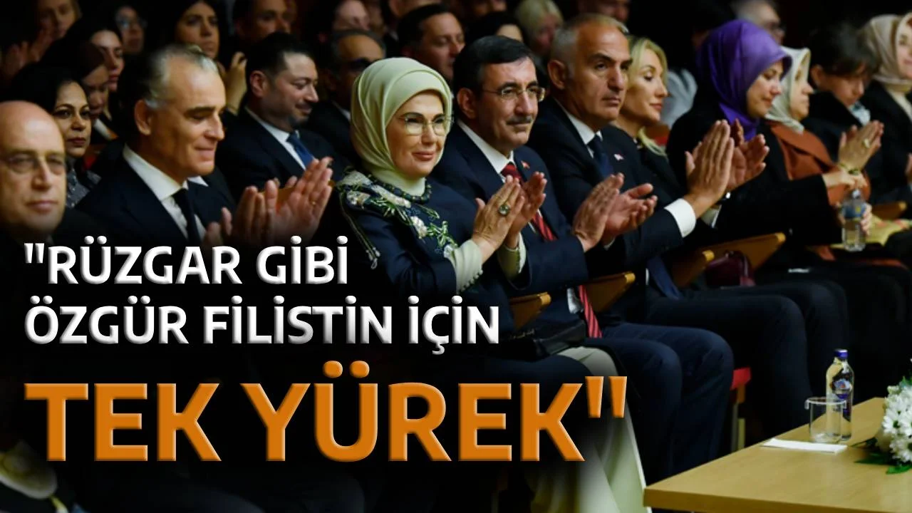 Emine Erdoğan, “Rüzgâr Gibi Özgür Filistin İçin Tek Yürek” etkinliğine katıldı