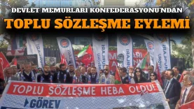 Devlet Memurları Konfederasyonu’dan TÜİK önünde toplu sözleşme eylemi